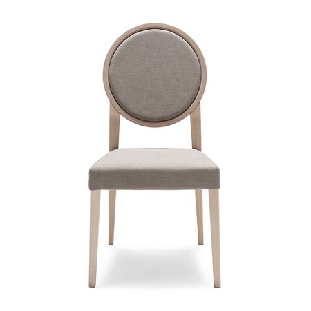Wood Chair with Cushion Seat and Armrests - Medaillon