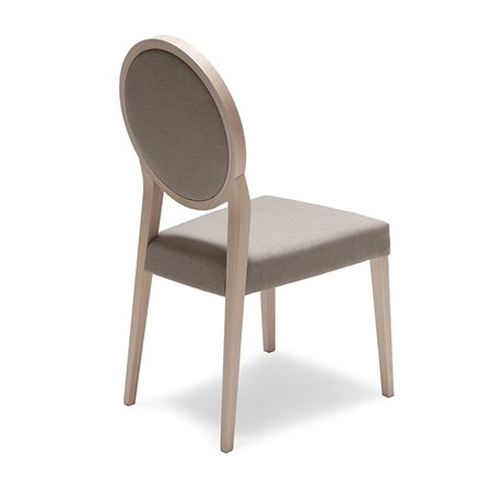 Wood Chair with Cushion Seat and Armrests - Medaillon