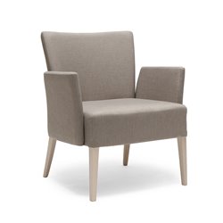 Eco-Leather Lounge Armchair with Back and Armrests - Noblesse