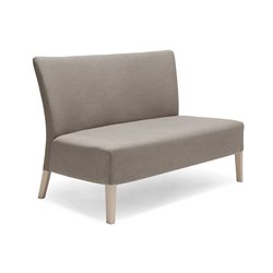 120 cm 2 Seater Sofa in Wood and Velvet - Noblesse