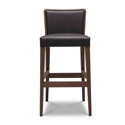 High Design Stool in Wood with Cushion Seat - Nob