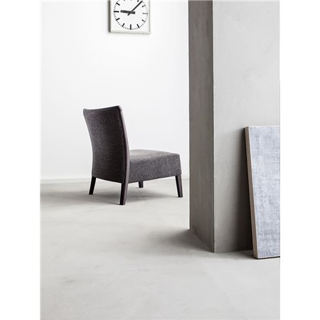 Wood and Fabric Armchair with Cushion Seat - Nob