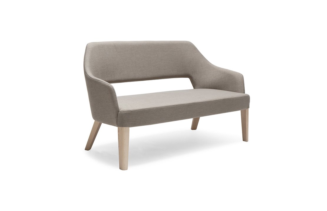 140 cm Wood Design Loveseat Sofa for Waiting Room - Emily