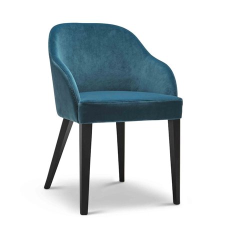 Design Chair in Wood and Velvet - Roald