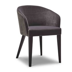 Design Restaurant Chair with Back and Cushion Seat - Doris