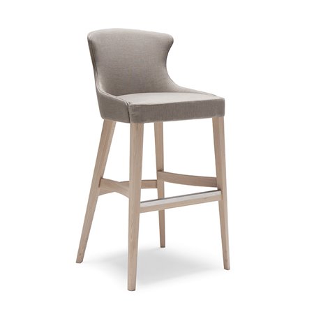 Bar Stool with Cushion Seat and Backrests - Agatha