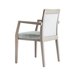 Stackable Chair with Armrests and Cushion Seat - Boheme
