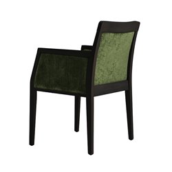 Wood Chair with High Armrests and Back - Boheme