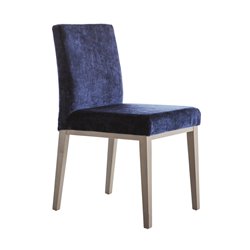 Restaurant Chair in Wood and Velvet - Casta