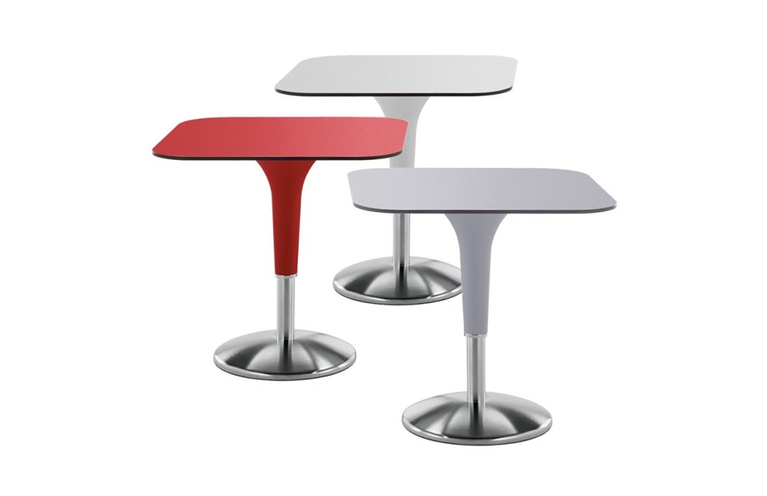 Square Bar Table with Steel Base - Zanziplano