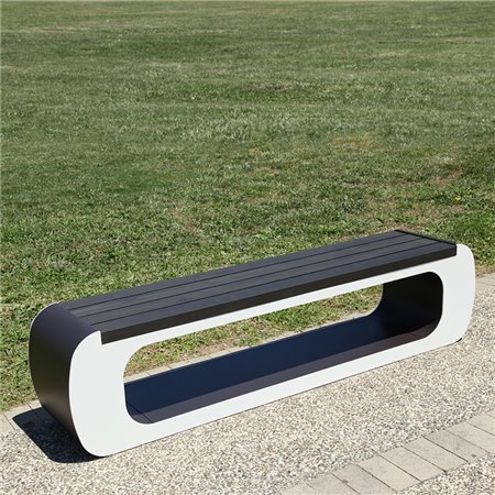 Design Bench in Steel and Wood - Armony