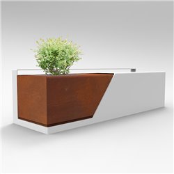 Steel Seat with Planter - Blanket