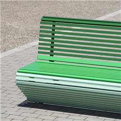 Steel Bench with High Backrest - Elodie