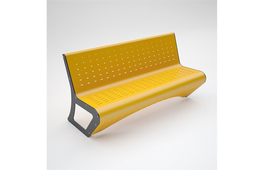 Colored Steel Bench - Space